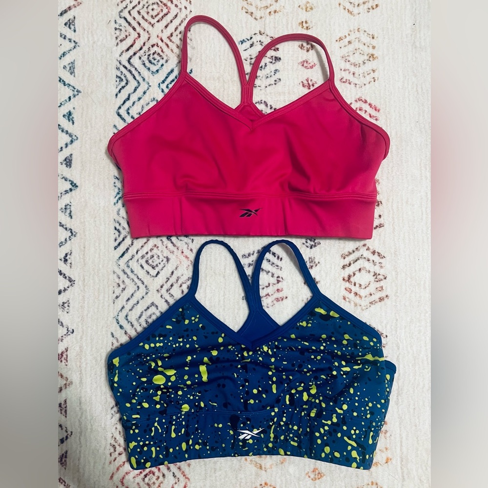 Reebok Pink and Blue Sports Bra Duo